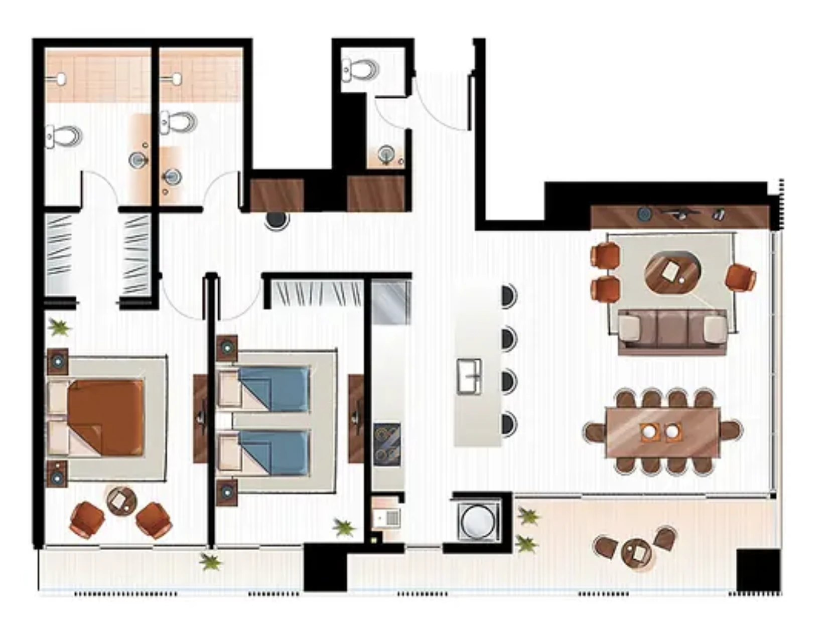 Plano de distribución del apartamento GAURA N-1601